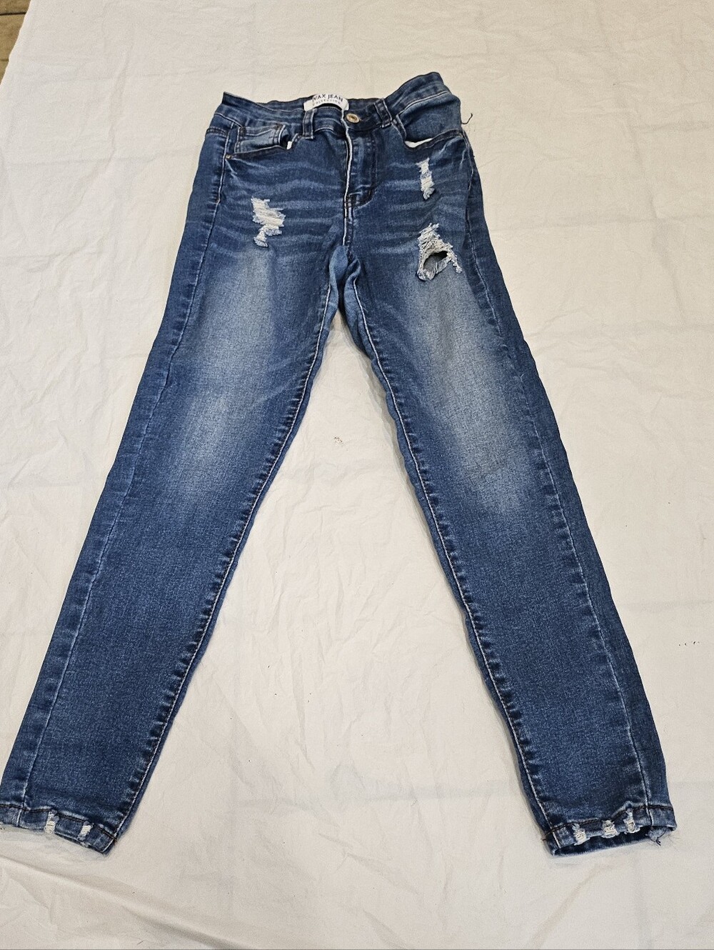 Wax Jean Women's Skinny Distressed Jeans - Blue. Sz 3